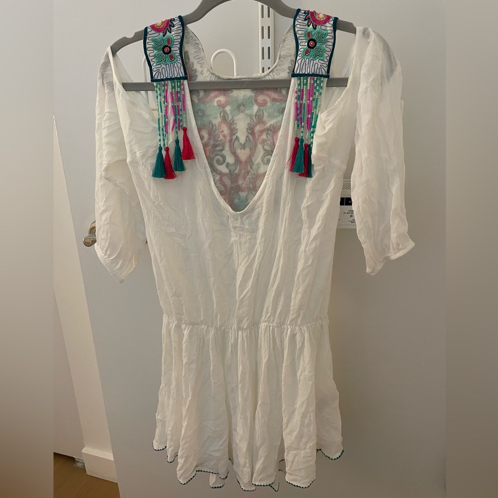 OndadeMar Embellished Embroidered beach coverup,  Size Medium